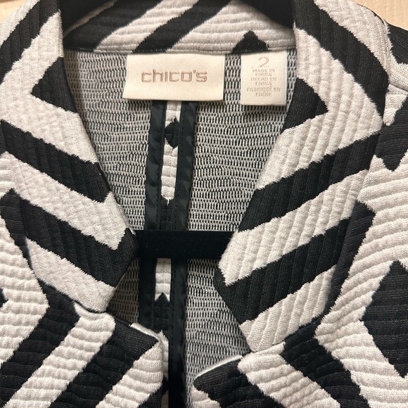 Chico's Black and White Geometric Dress - Picture 6 of 8